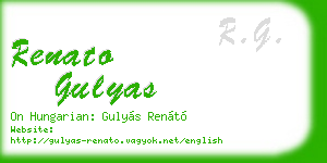 renato gulyas business card