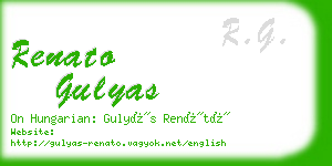 renato gulyas business card